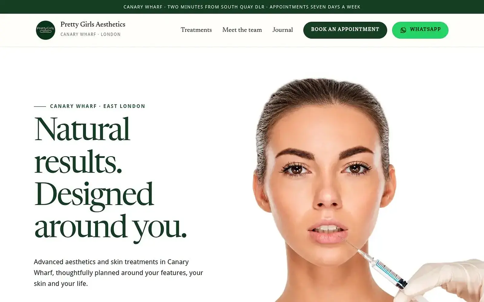 Pretty Girls Aesthetics redesigned desktop homepage